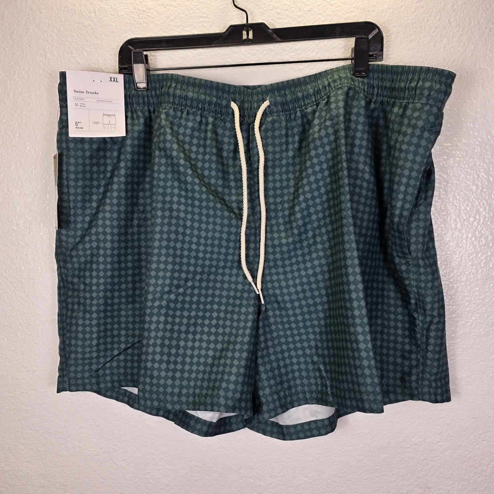 Goodfellow & Co. Men's Teal‎ 5" Swim Trunks Shorts Size XXL Swimwear
